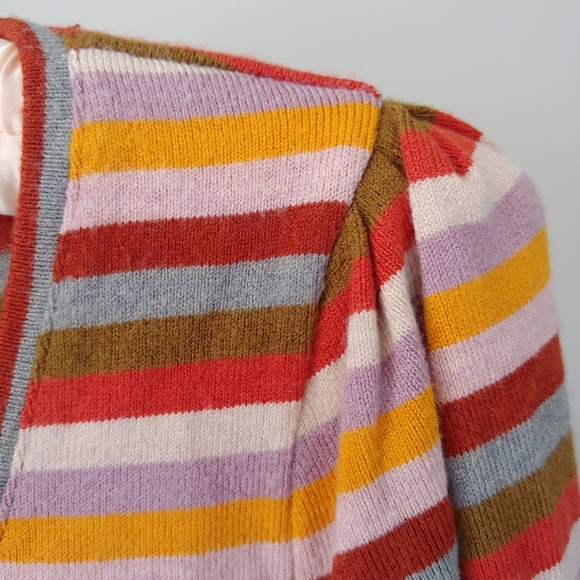 Madewell Stripe Puff Sleeve Scoop Sweater XXS NWOT - Picture 11 of 16